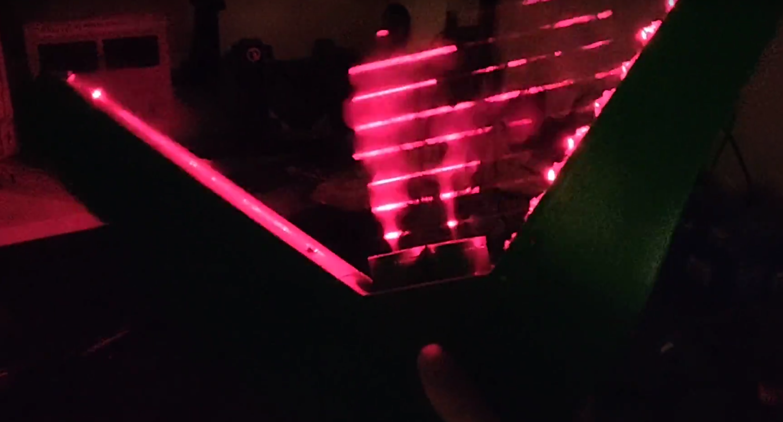 Laser Harp with ultrasonic misters